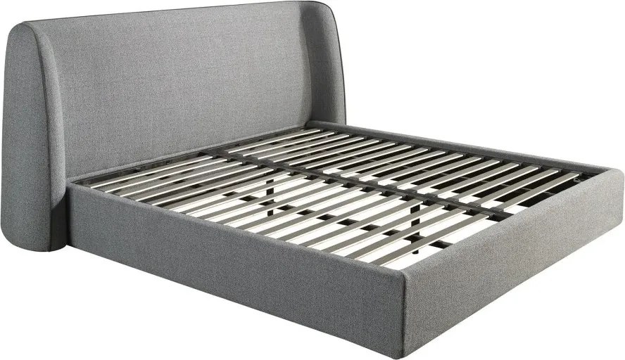 Pat dublu tapitat design LUX Dark grey, 180x200cm