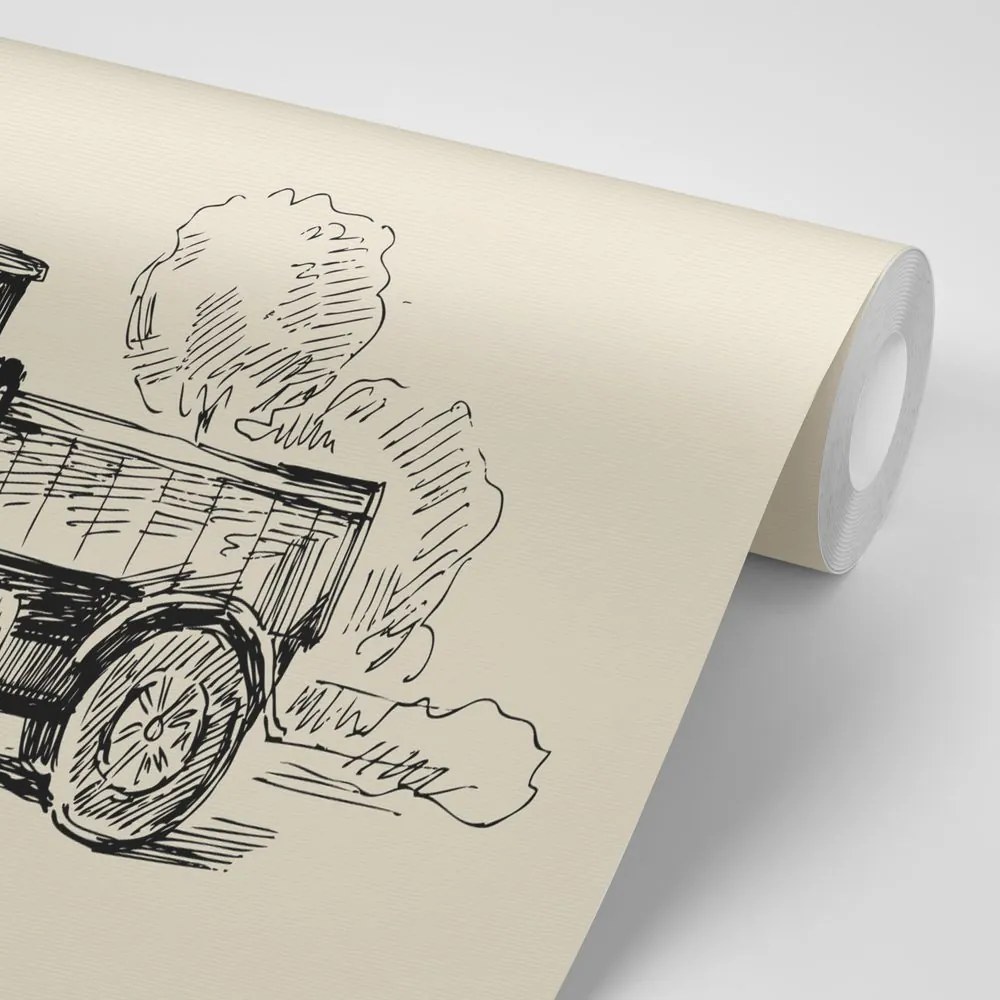 Tapet camioane  design retro