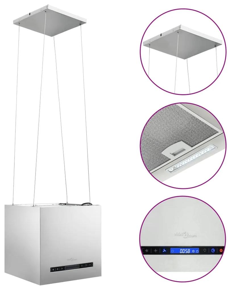 Hota suspendata insula LCD senzor tactil 37 cm otel inoxidabil Argintiu, 37 cm