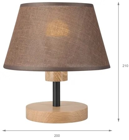Lampă de masă Brilagi ANTHONY 1xE14/40W/230V stejar/maro
