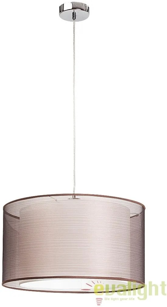 Lustra, Pendul design modern, finisaj crom/ maro, diametru 44,5cm, Anastasia 2632 RX