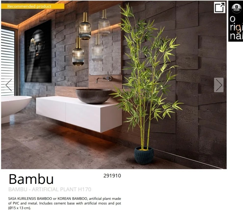 Planta artificiala decorativa Bambu, H170
