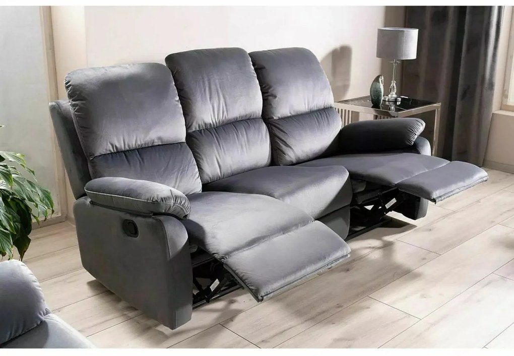 Canapea extensibila Spencer 3 velvet gri Blu14