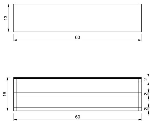 Suport de prosoape de perete cu raft 14x60 cm alb