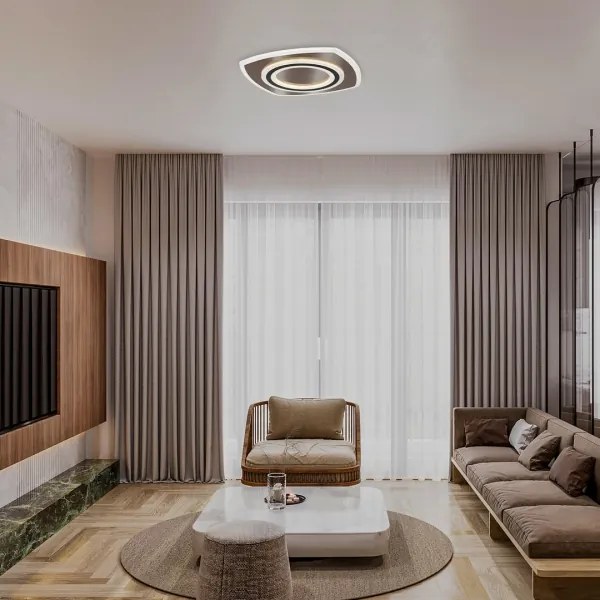 Rabalux 71317 - TANELI Plafonieră LED dimabilă 60W/230V 3000/4000/6000K crom/negru + telecomandă