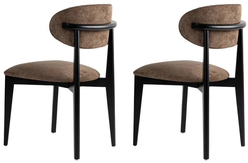 Set de scaune de sufragerie Lionte Brown andBlack, 2 buc.