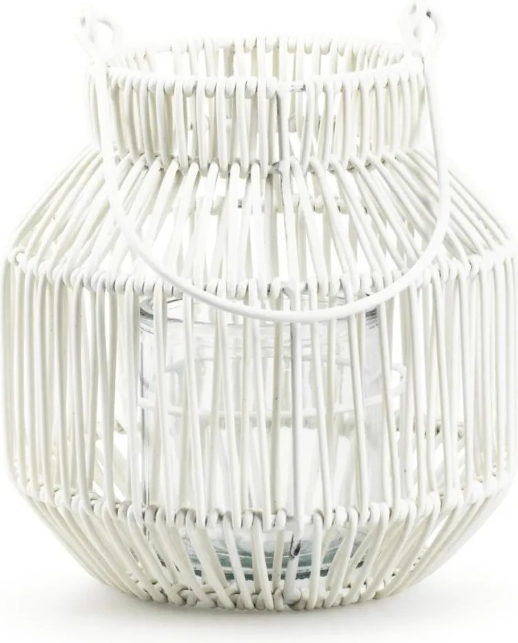 Lampa metalica MAREN HALO 18,5 cm, alba