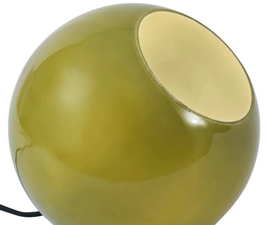 Lampă de masă retro verde cu sticlă - Mabel