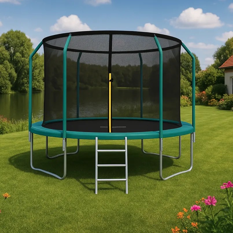 Trambulină de grădină Premium pentru copii cu plasă interioară 13FT - Ø 404 cm