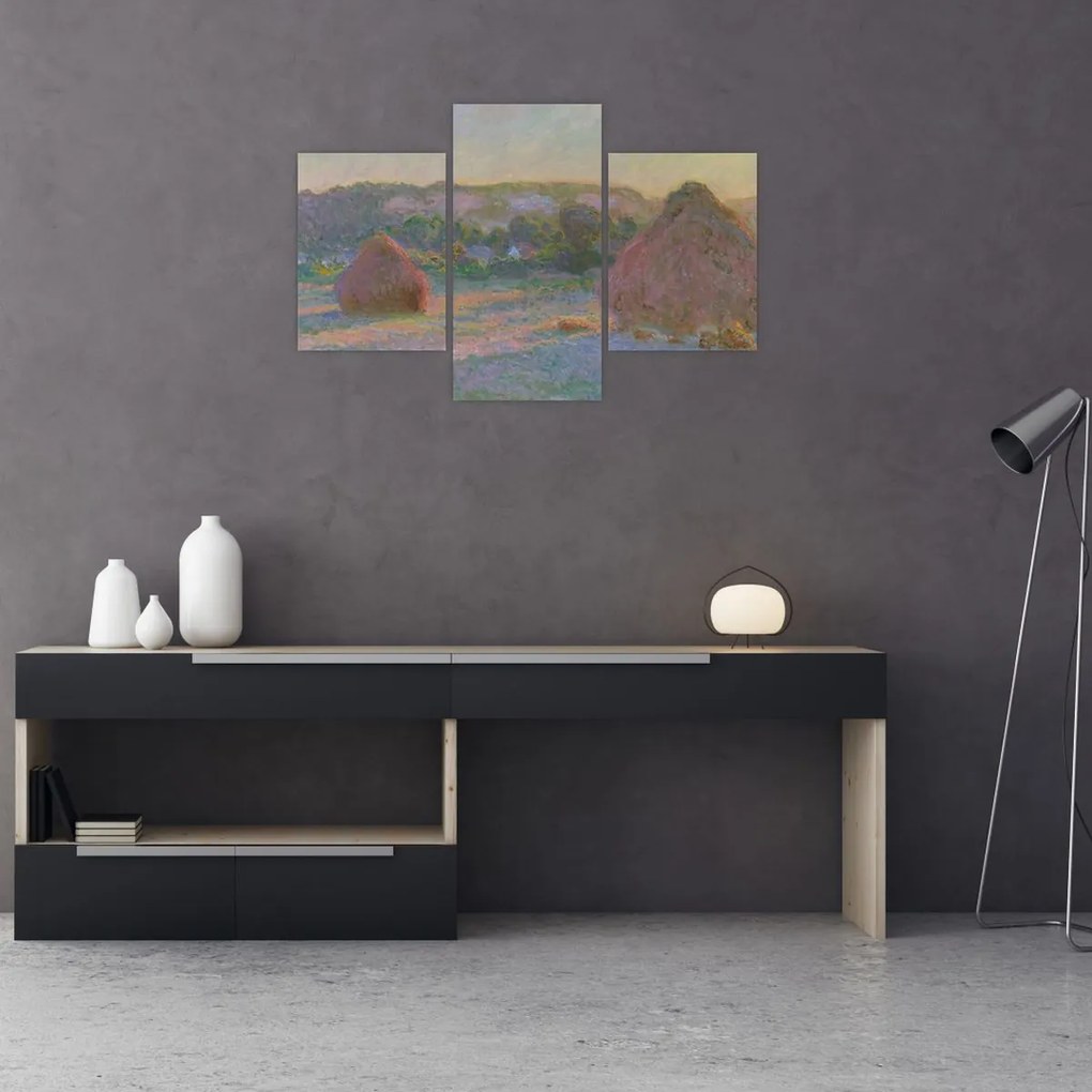 Tablou - Claude Monet, Stacks of Wheat (End of Summer) , reproducere (90x60 cm)