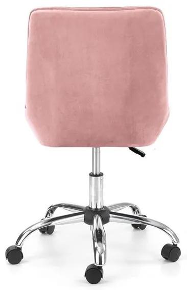 Scaun de birou Rico Velvet roz – H91 cm