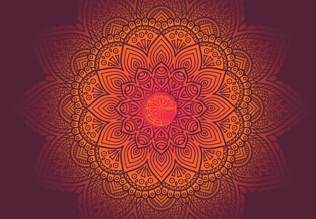 Fototapet - Mandala, culori Închise (147x102 cm)