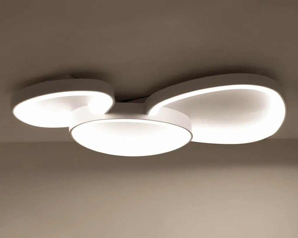 Plafoniera LED CCT cu telecomanda AREA 3 alb