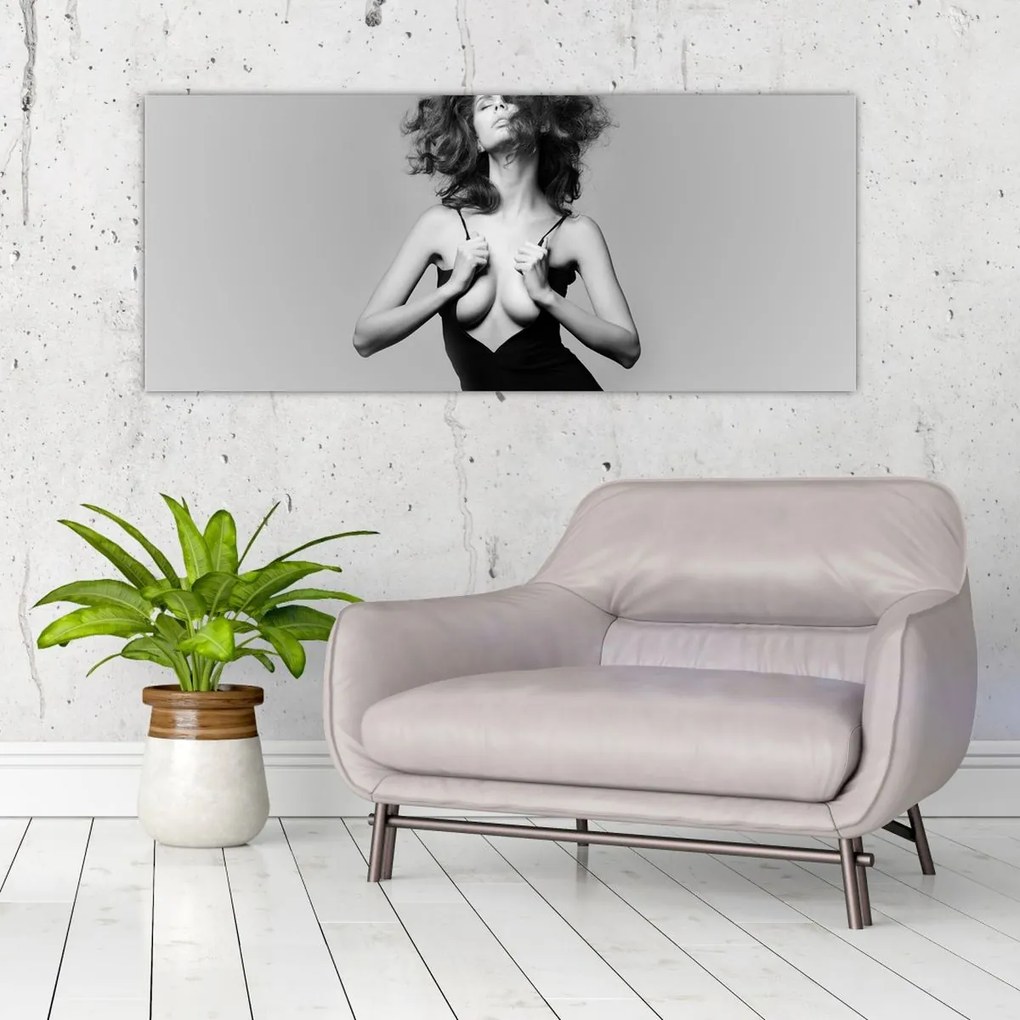 Tablou - Femeia în negru (120x50 cm)