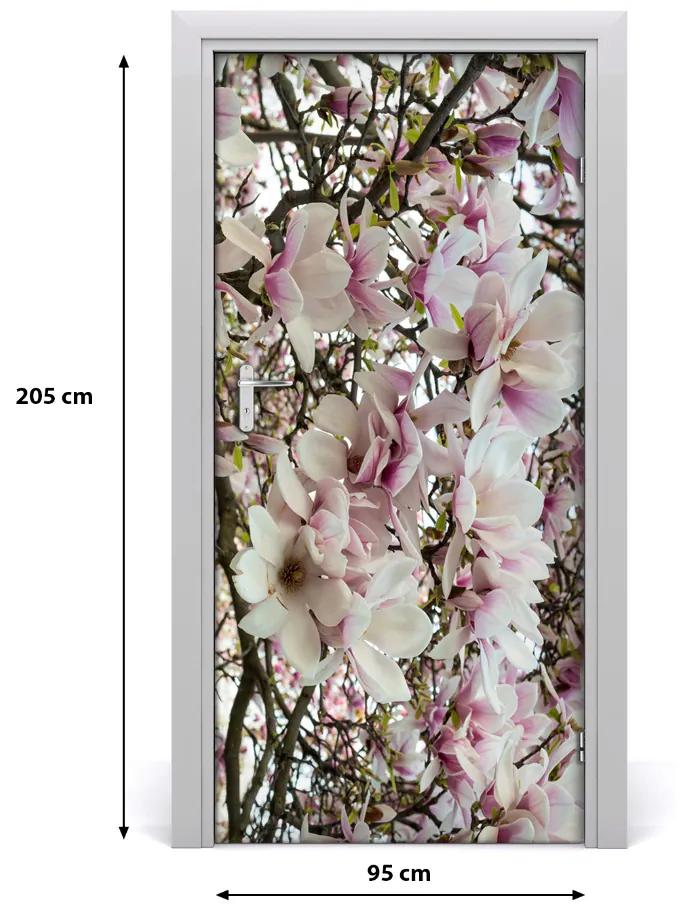 Autocolante pentru usi Wall Decal autocolant flori UȘĂ Magnolia