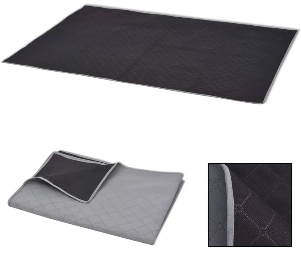 Patura pentru picnic, gri si negru, 100 x 150 cm Gri si negru, 100 x 150 cm, 1