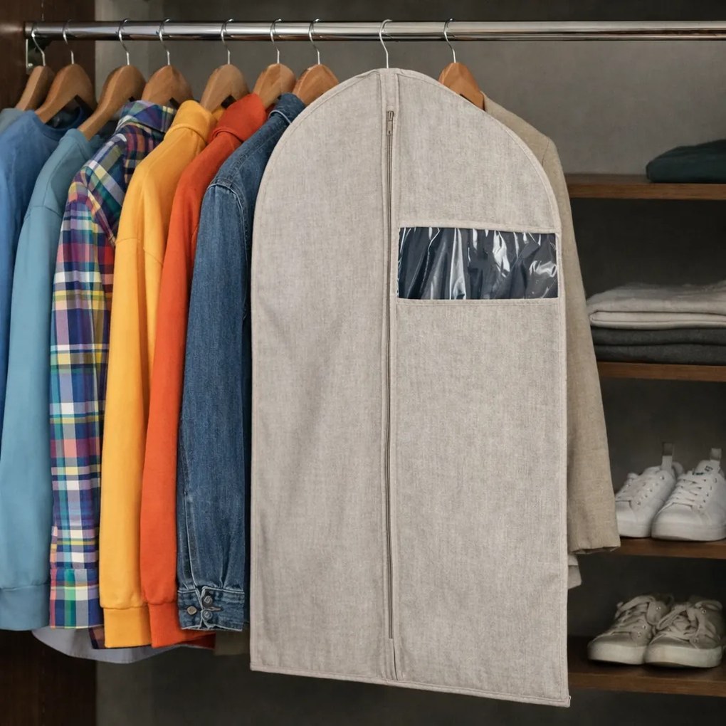 Husă foarte solidă Compactor pentru costum și rochie scurtă OXFORD, 60 x 100 cm, S