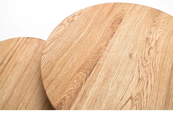 Set de 2 măsuțe de cafea VEYLOR, stejar