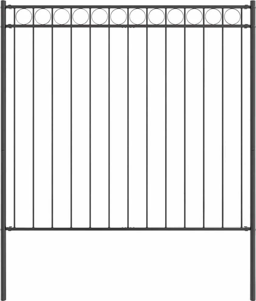 vidaXL Element de gard Gri 170 x 170 cm Oțel