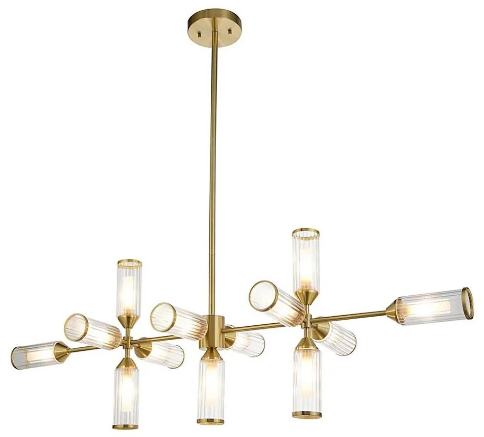 Lustră pe tijă Endon 106259 TOUR 13xG9/3W/230V alamă