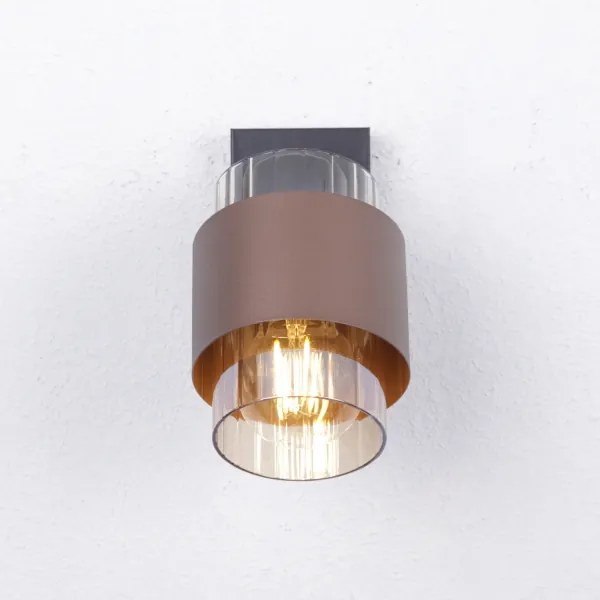 Globo 15560-1C - Aplică de perete tip spot MILLEY 1xE27/40W/230V negru/bronz