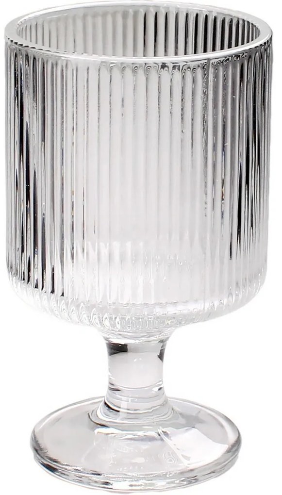 Toro Pahar de sticla pe soclu 250 ml, 6,8 x 6,8 x11 cm