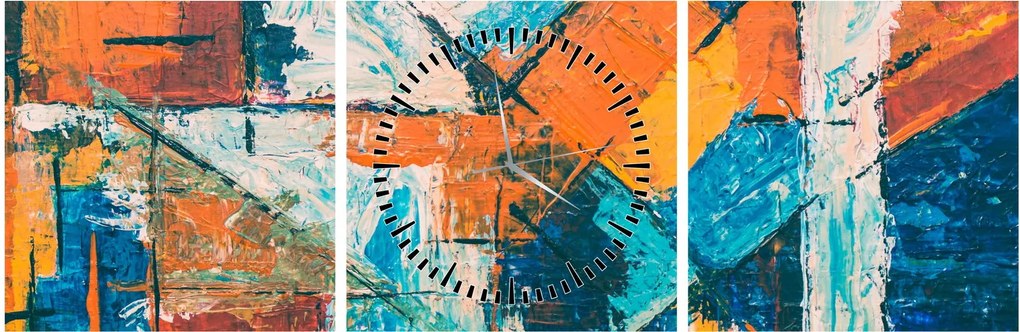 Tablou - Abstract (cu ceas) (90x30 cm)