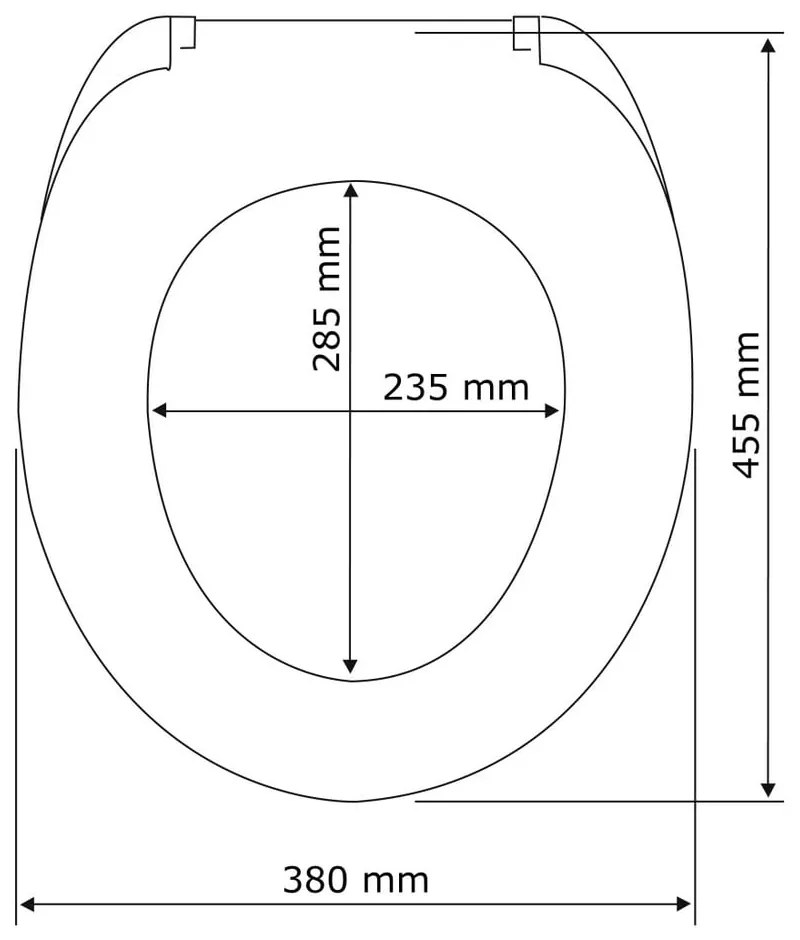 Capac WC cu închidere lentă Wenko Astera, 45 x 37,5 cm