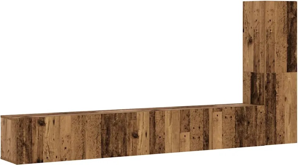 vidaXL Dulapuri TV montate pe perete 3 buc Lemn vechi lemn prelucrat