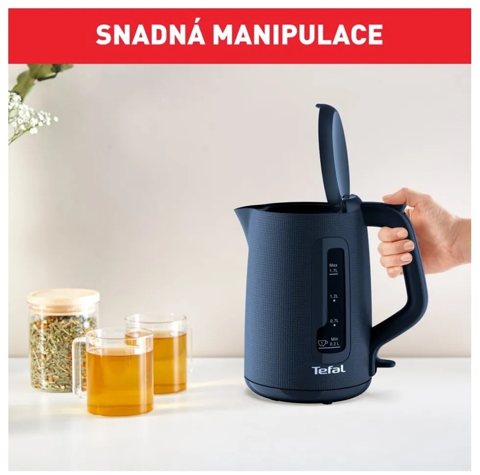 Ceainic electric albastru închis din plastic 1,7 l KO2M0410 – Tefal
