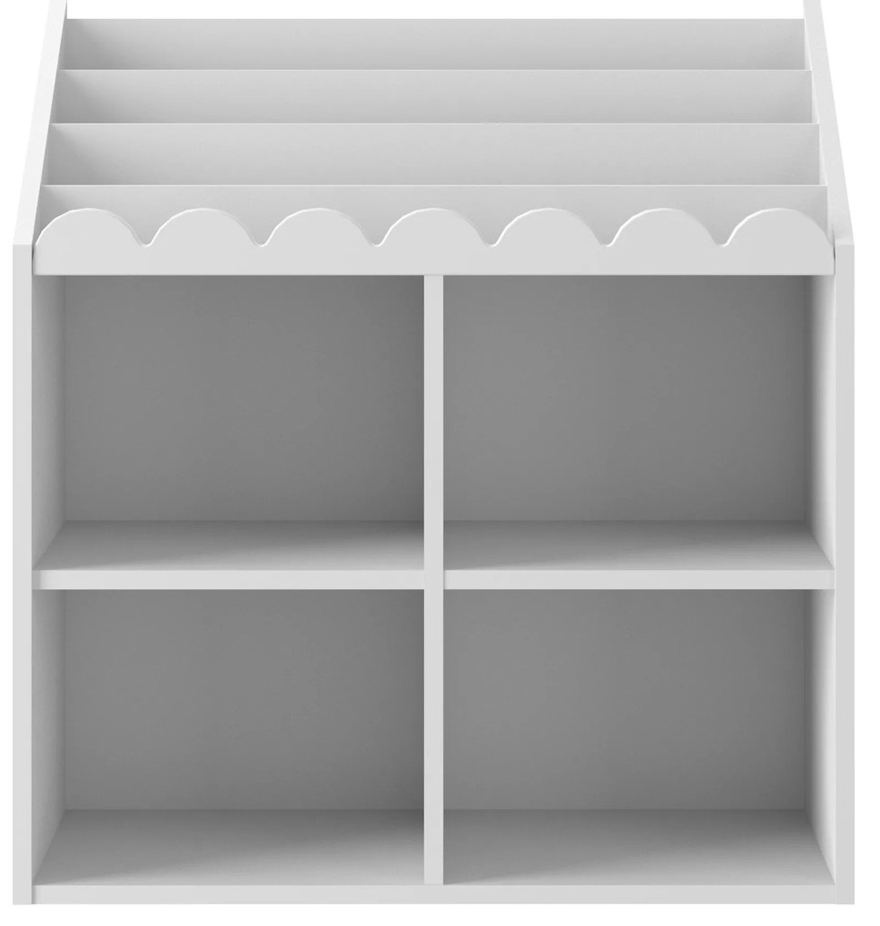 Biblioteca pentru copii BOOK NOOK SNOW 71x76 cm, alba