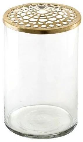 Vaza decorativa din sticla Brassy 963397 Alama, Ø10xH15,5 cm, Villa Collection