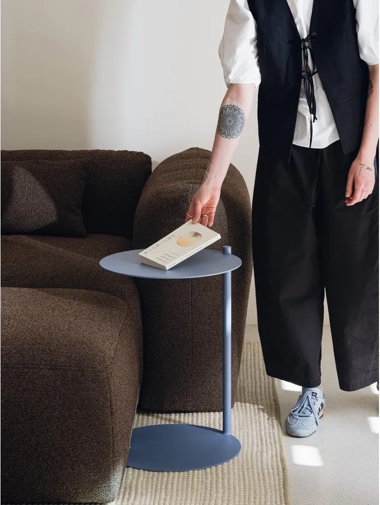 Măsuță auxiliară rotundă din oțel 41x40 cm Ande – noo.ma