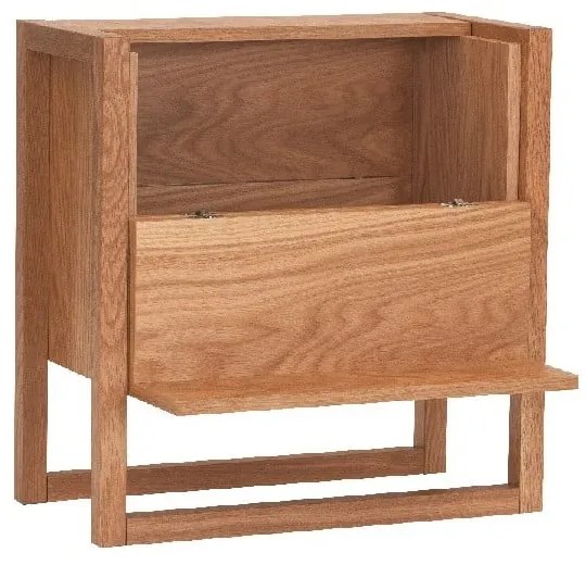 Dulap pentru vinuri din lemn de stejar în culoare naturală 59x60 cm NewEst - Woodman