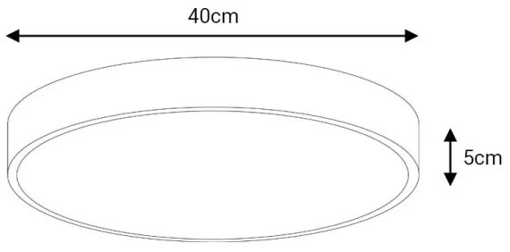 Plafonieră LED FELIZ LED/40W/230V 4000K d. 40 cm negru