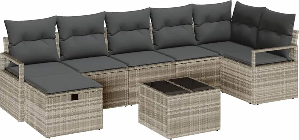 vidaXL Set de canapea cu pernă 4 pcs poliratan