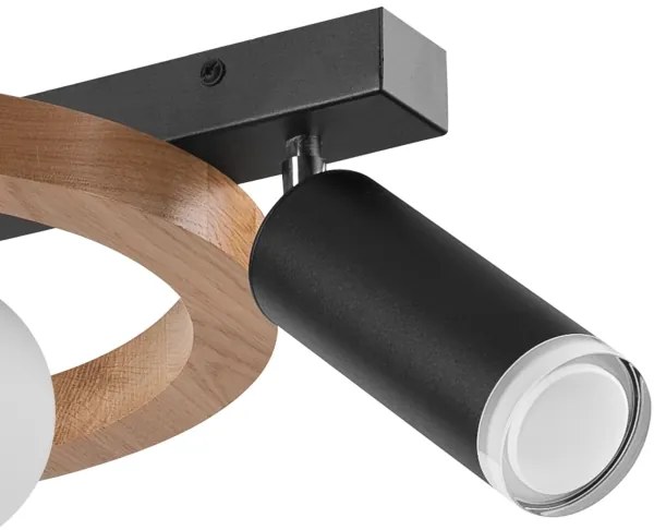 Lustră pe cablu OTIS 1xG9/5W/230V + 2xE27/15W/230V stejar