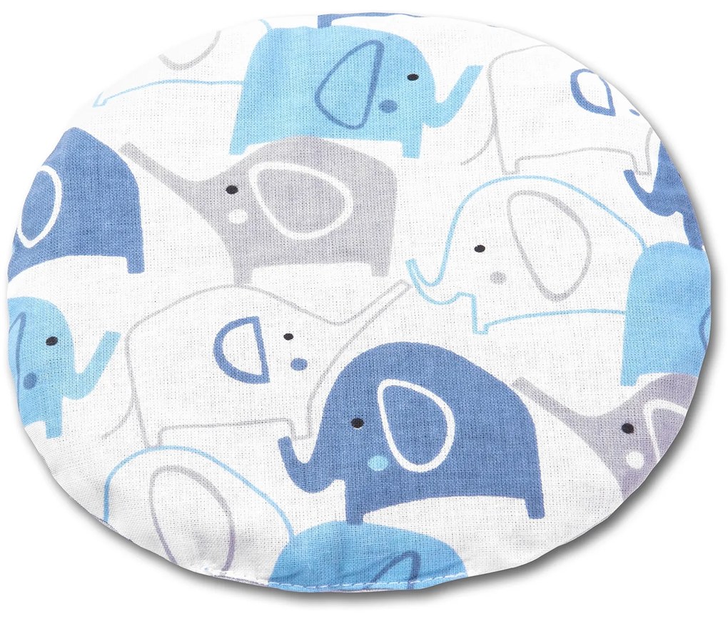 Perna anticolici cu samburi de cirese Kidizi Blue Elephant, albastru, 19 cm