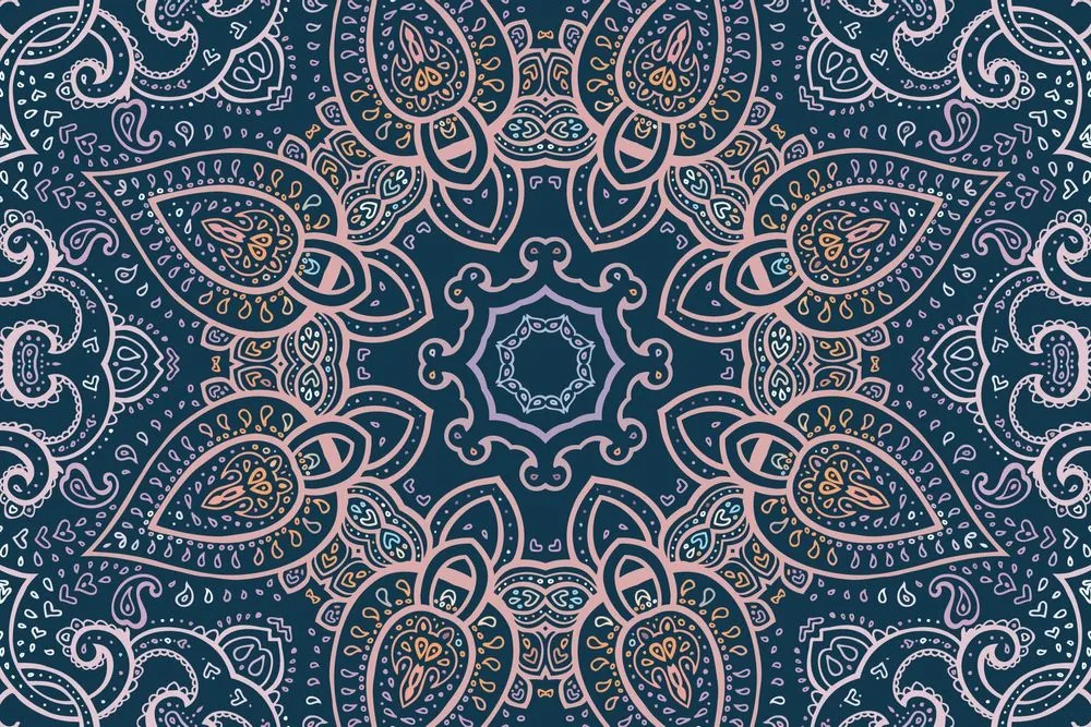 Tapet autoadeziv Mandala cu atingere indiană
