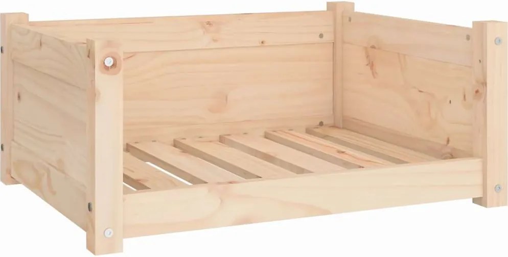 vidaXL Pat pentru câini 65,5x50,5x28 cm Lemn masiv de pin