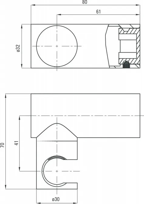 Suport dus finisaj negru forma rotunda ANR N21U
