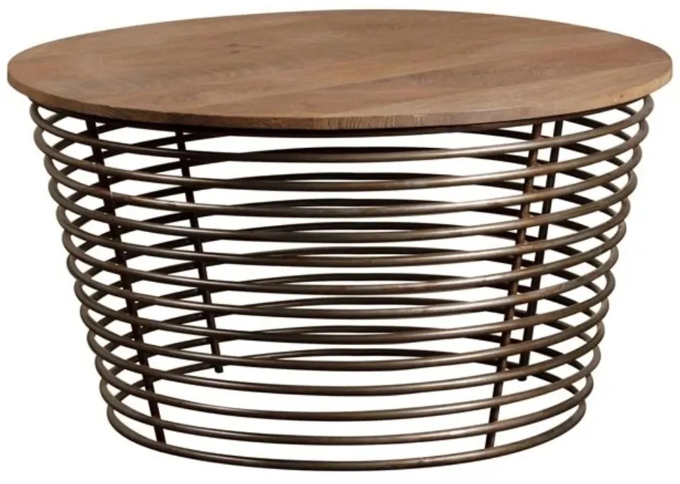 Masuta de cafea, rotunda, din lemn de mango, Round Spring
