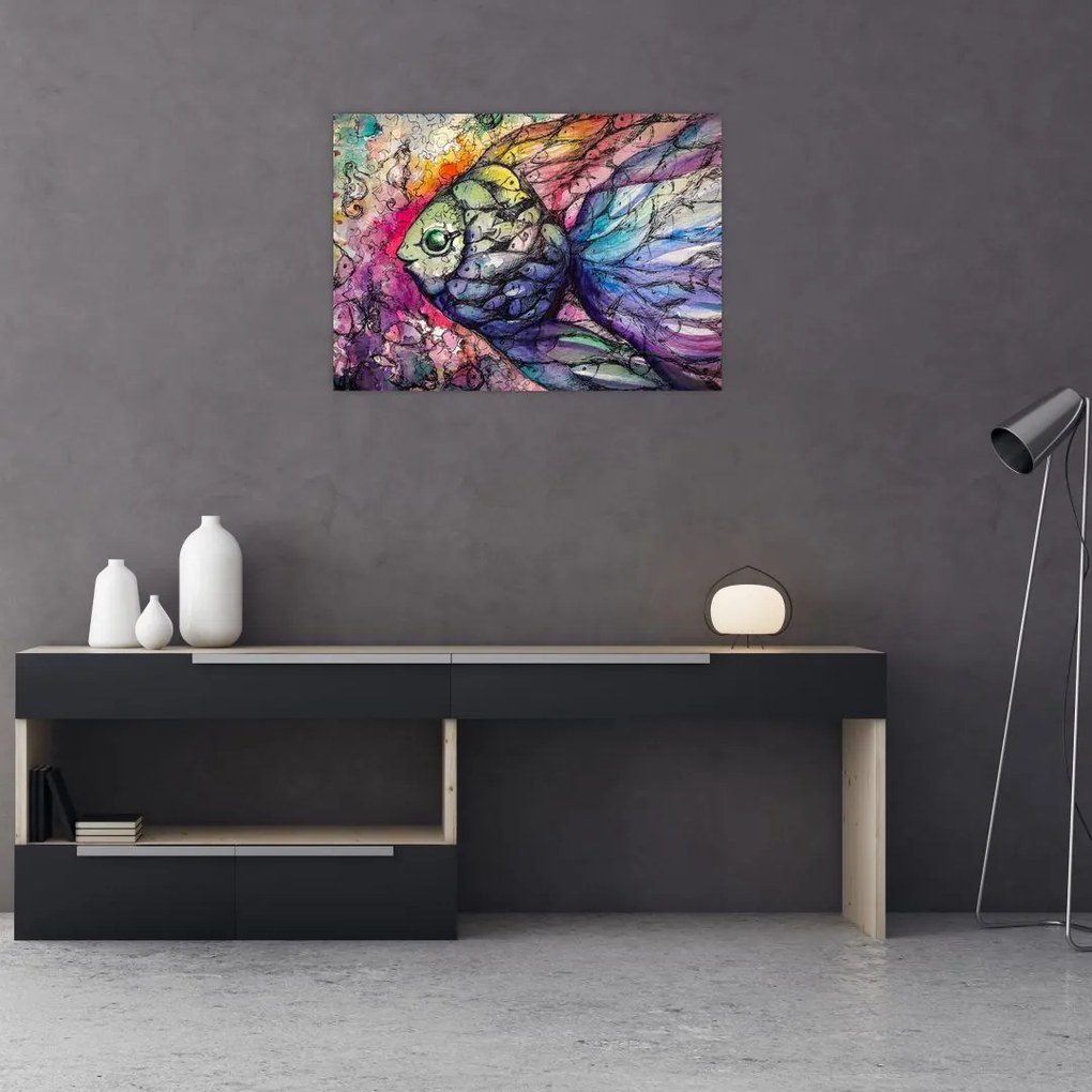 Tablou - Peștișorul colorat (70x50 cm)