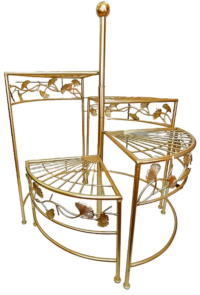 Etajera pentru flori KLARA tip evantai, 90cm, Fier forjat