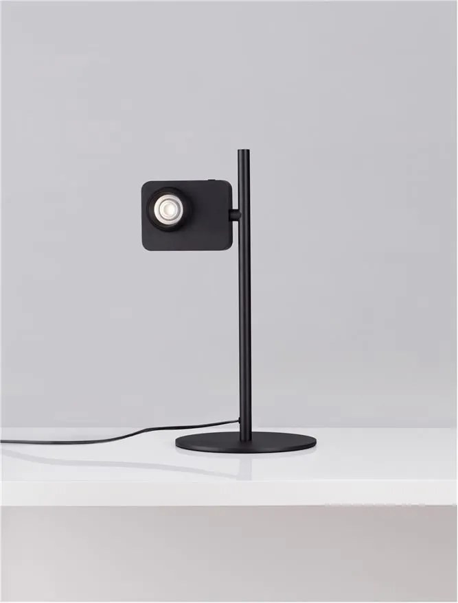 Lampa de masa LED cu spot directionabil stil minimalist KEDROS negru