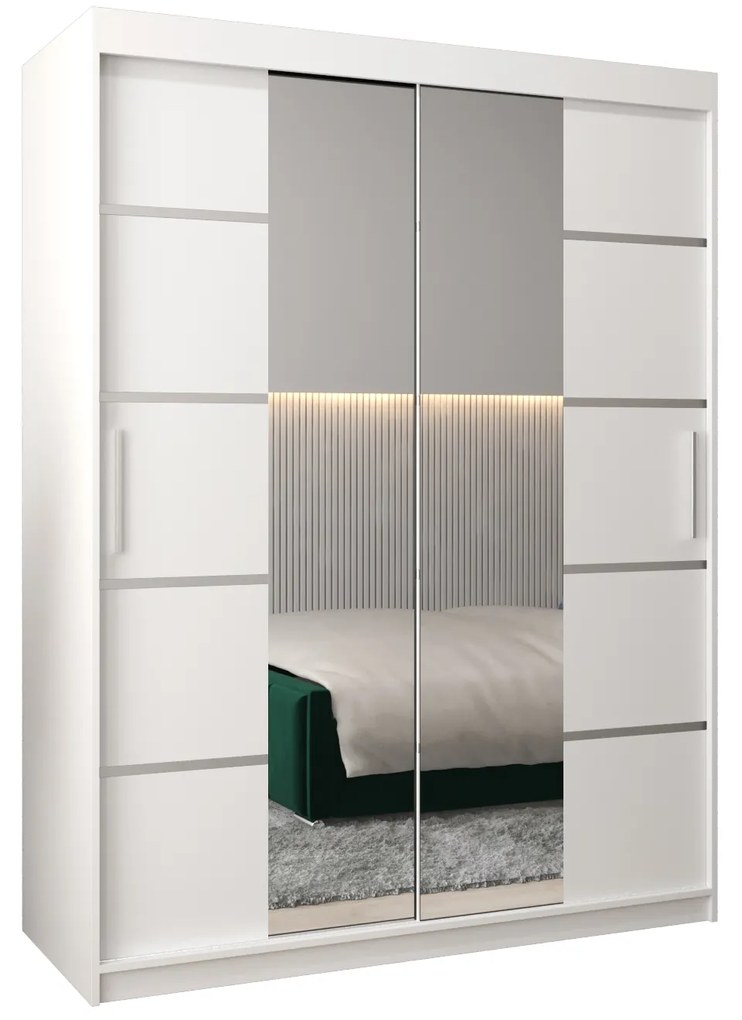 Dulap de haine 150 cm Verika 4 150 (alb). 1064279