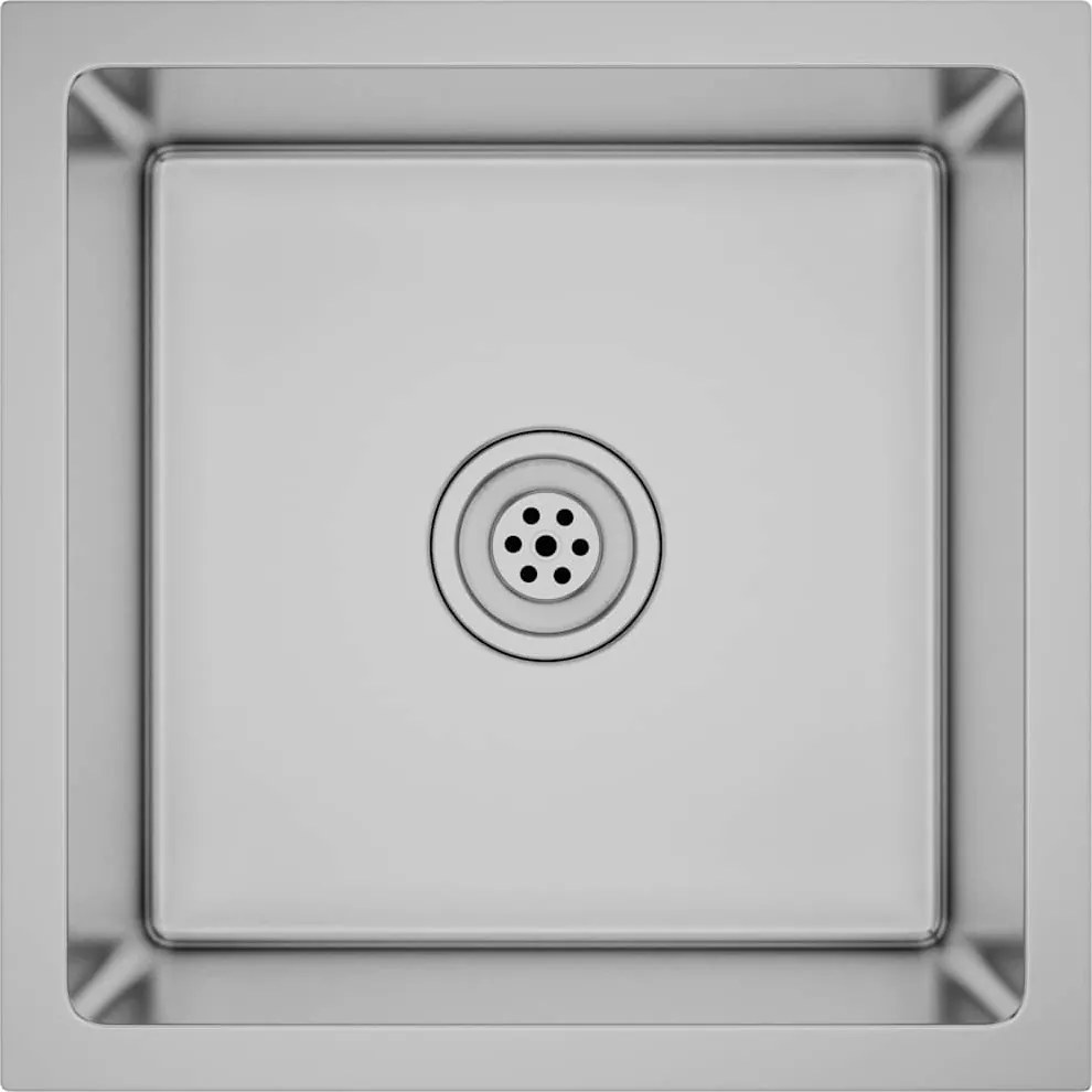 vidaXL Chiuvetă de bucătărie lucrată manual, oțel inoxidabil