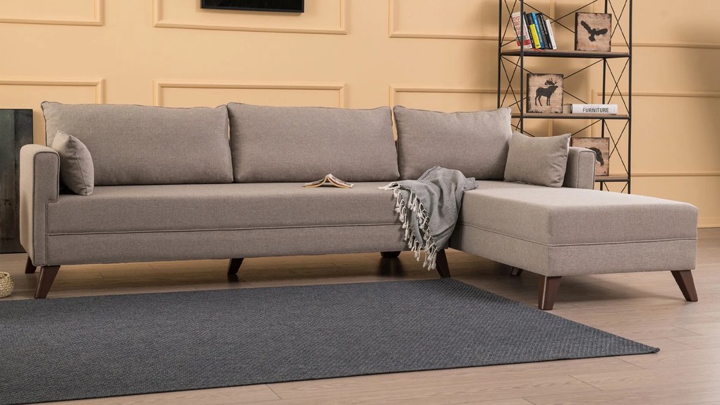 Canapea de colț Bella Corner Sofa Right 1 - Cream