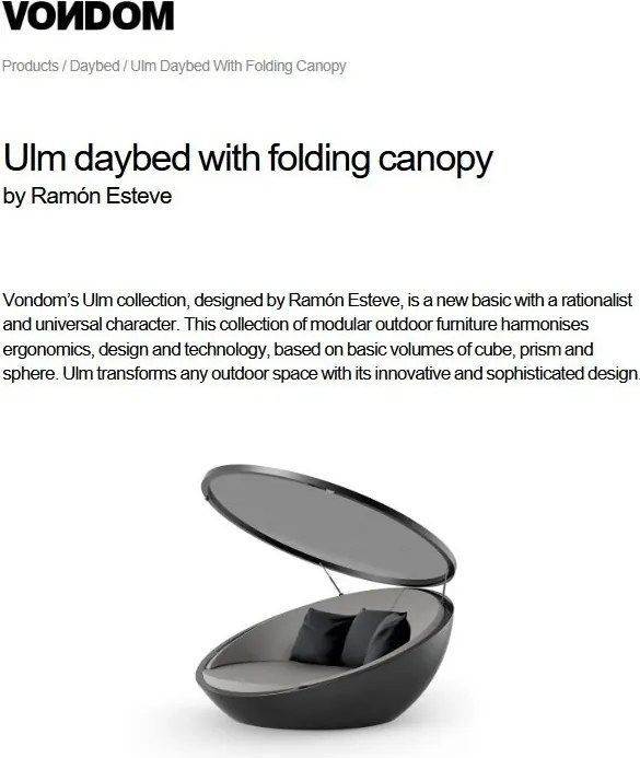 Pat de zi lounge de exterior / interior design modern premium ULM