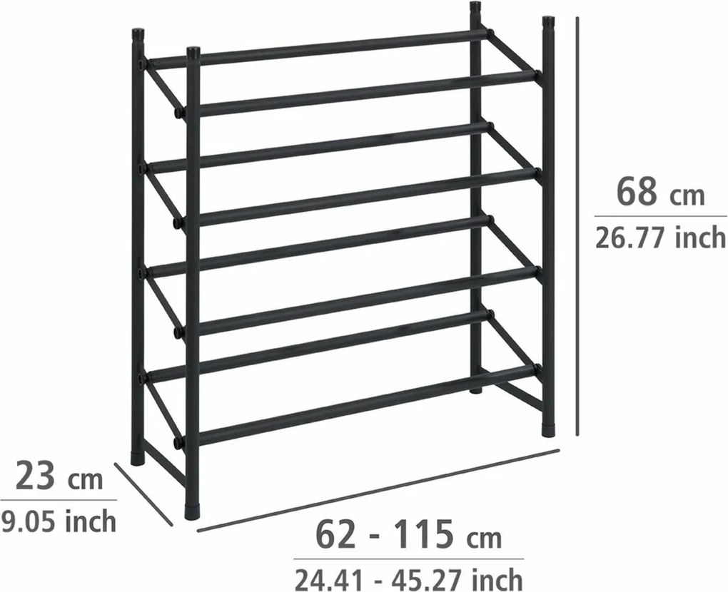 Wenko Pantofar telescopic din metal HERO